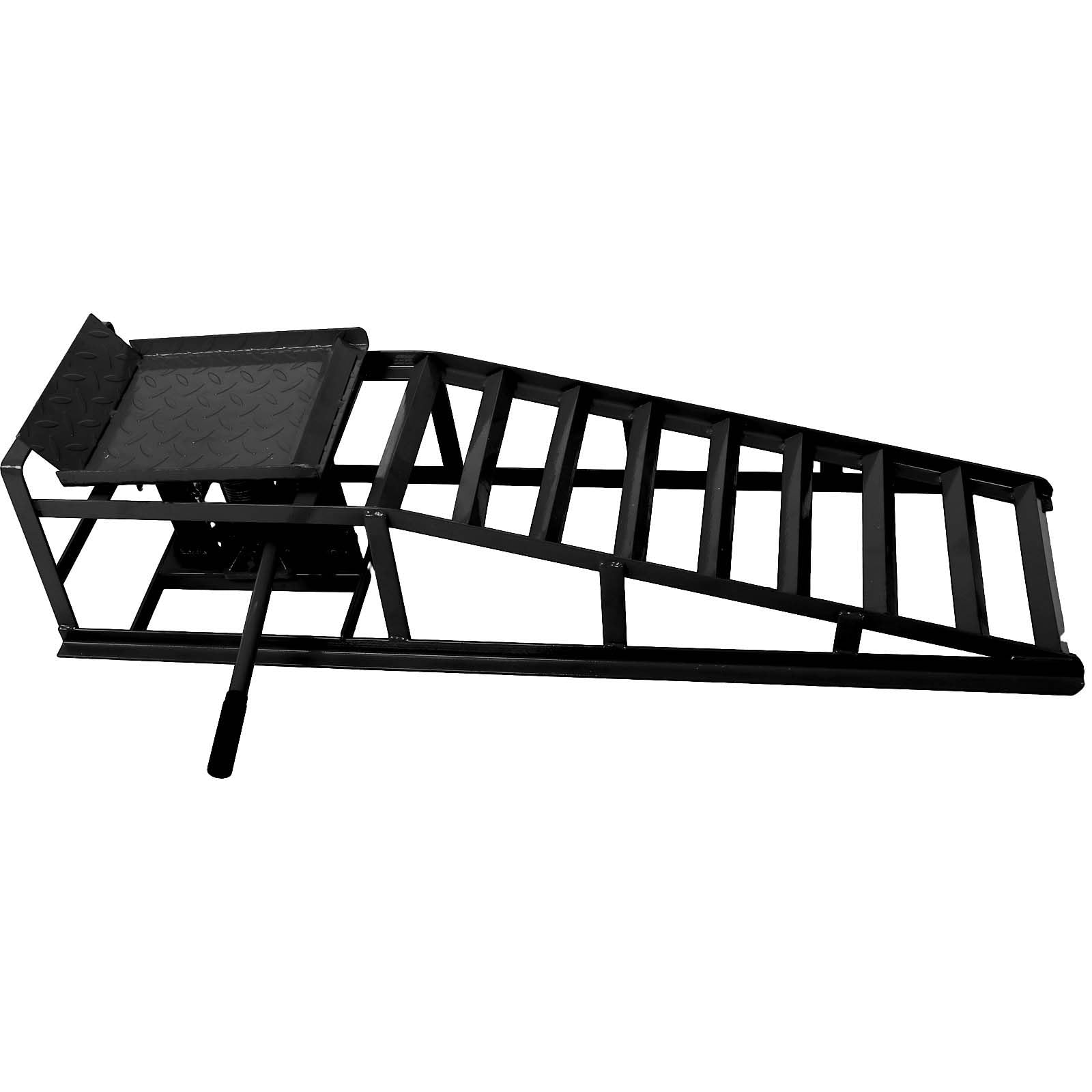 Heavy Duty 5.5 Ton Hydraulic Car Ramps (2 Pack) - Adjustable 9.8" To 15" Lift For Trucks & SUVs