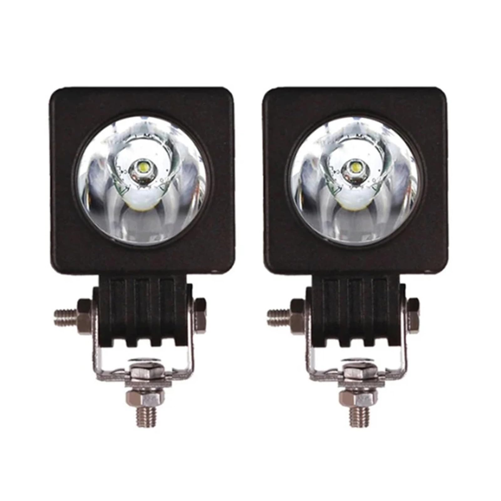 otocykl lampa robocza Światła Przeciwmgielne Motocyklowe LED 10W Reflektory Mini 2-calowe Światło Robocze Reflektor Silnika LED 24V 12V Do Samochodu 4X4 Off Road(2X square spot)