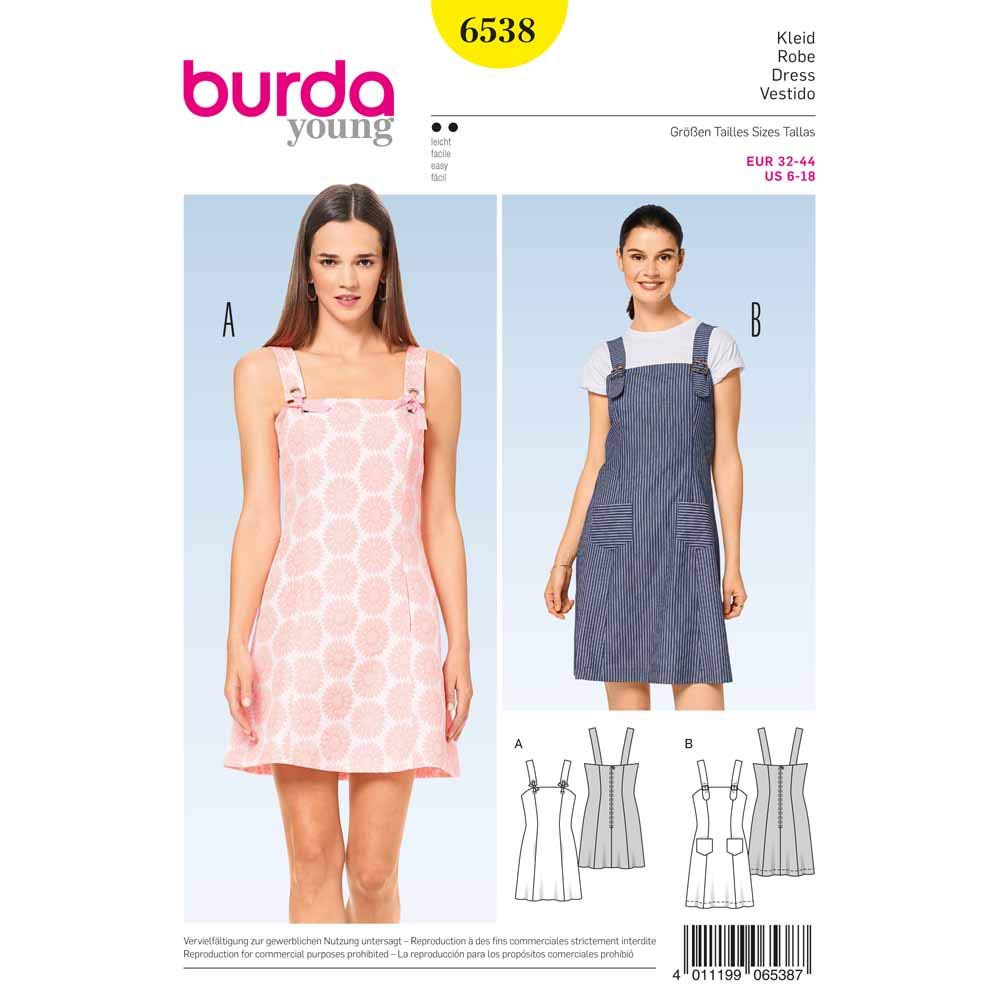 Burda Style Sewing Pattern B6538 Misses' Strappy Dress