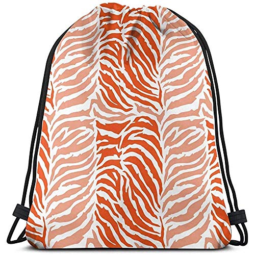 DJNGN Bolsas de Gimnasia con cordón  Mochila de Piel de cebras de Animales de Color