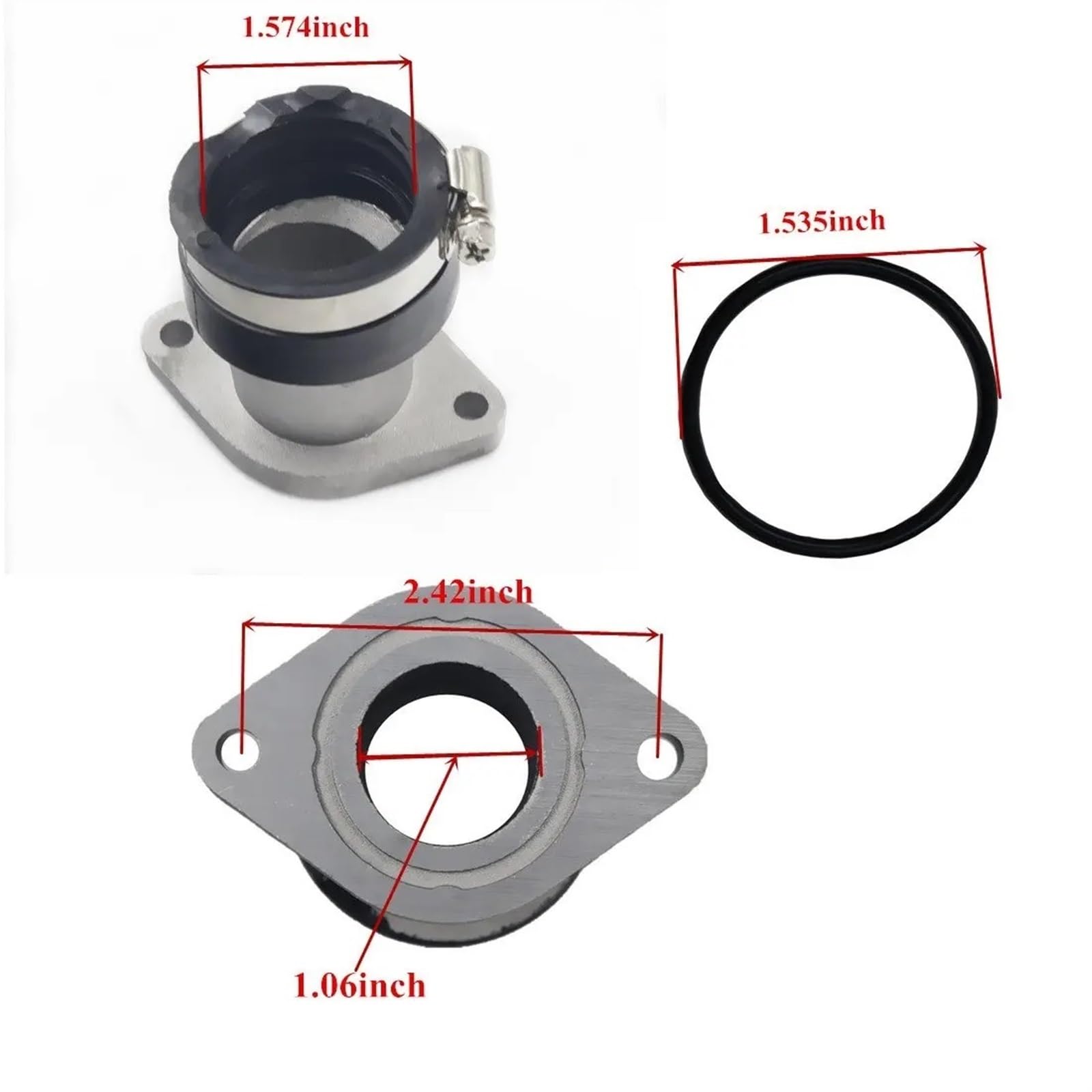 carburador de desbrozadora de gasolina Carburador y funda adaptadora para colector de admisión para ATV YFM250 1999-2004