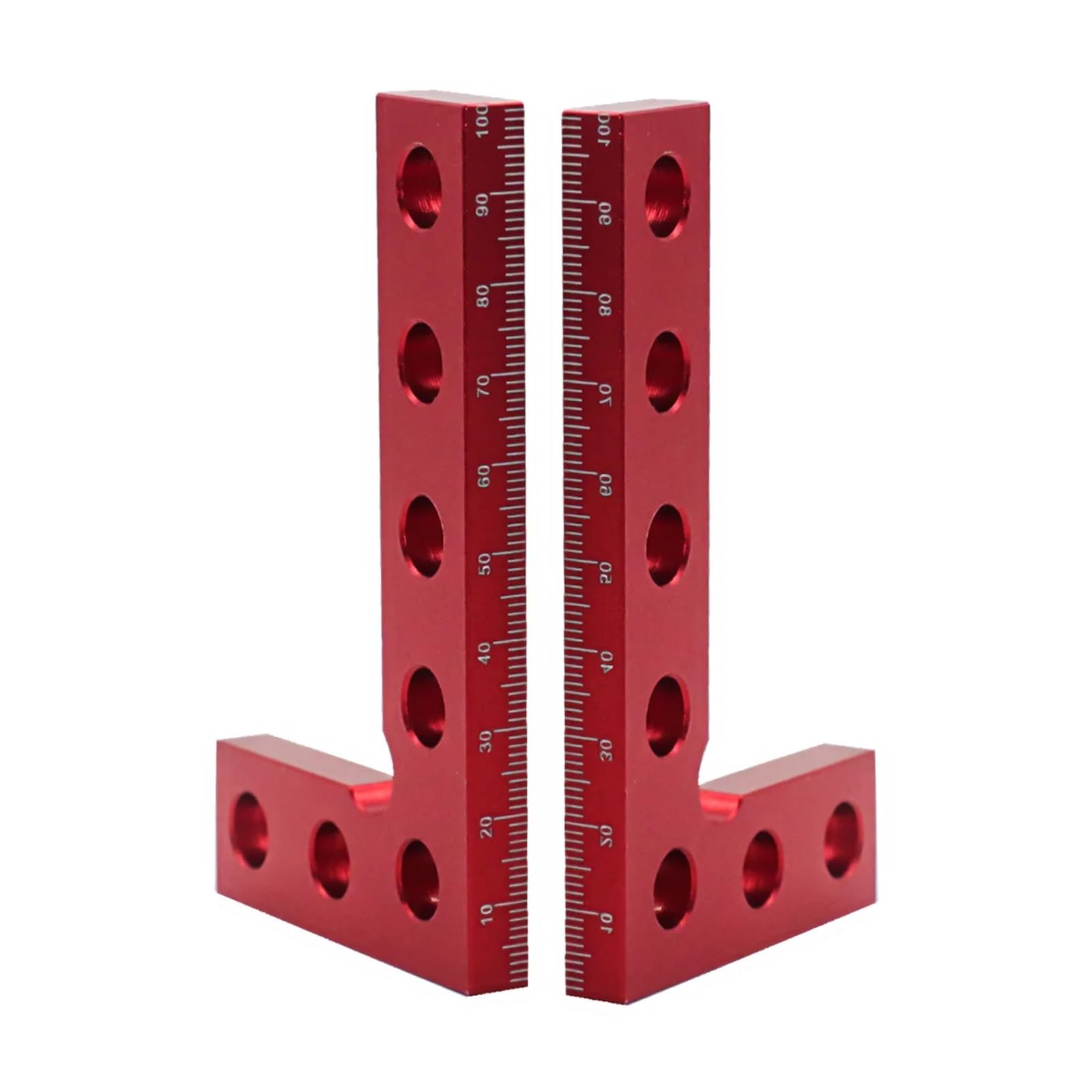 Set Square Righello Quadrato in Lega di Alluminio Calibro di Altezza metrico Squadra a L a 90 Gradi Strumento di misurazione per la Lavorazione del Legno Righello di Linea angolare