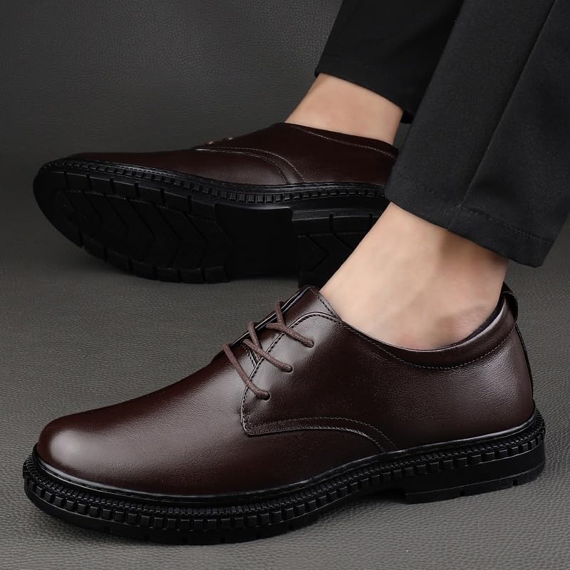 Oxford Mens Shoes Lace Up Dress Shoes Comfort Soft Oxford Business Casual Derby Shoe3