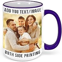 Vista 23 de Taza de café personalizada, regalo personalizado, taza de cerámica con foto, imágenes o texto, novedad de tazas personalizadas, perfecta