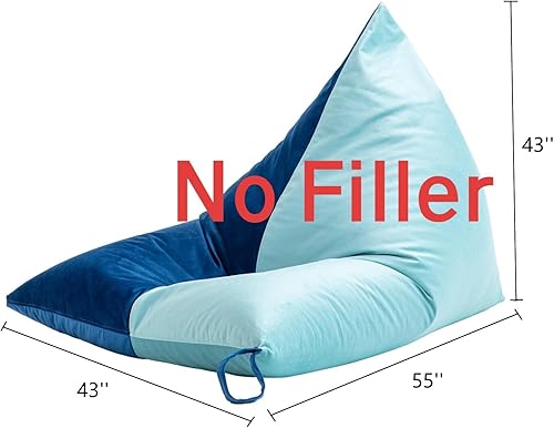 Miniatura 3 de Nobildonna Funda para puf de 4 pies (sin relleno) para adultos, funda de terciopelo extra grande de alta calidad de 400 litros, puf lavable sin