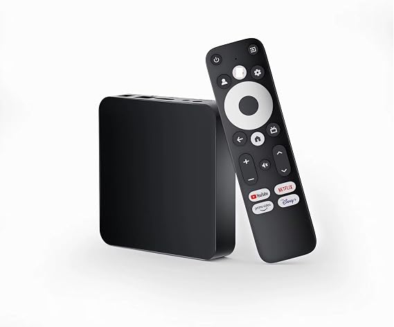 Phantom Dcolor GD2 Android Certified TV 4K Streamer Media Player Box Voice Assistant Remote Chromecast Built-In Smart Home Control WiFi Netflix Prime Video Play Store HDR10 Dolby Audio 32GB