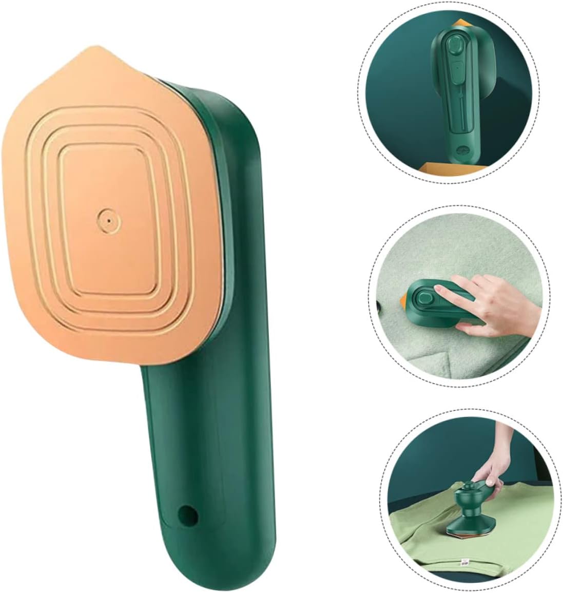Handheld Clothes Steamer Mini Electric Iron Portable Iron for Home Use Lightweight Design with Long Power Cord for Travel and Dormitory Green Us Plug