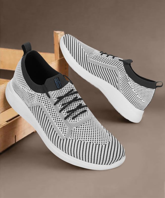 Image of PARAGON K1219G Stylish Walking Shoes for Men | Comfortable Soft Cushioned Insole, Ankle Elastic for Easy Wear, Breathable Upper Material, Easily Washable Sports Shoes | Ideal for Everyday Use