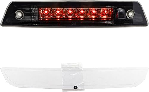 Tercera luz de freno LED, luz de freno trasera de montaje alto, lámpara de carga para Jeep Grand Cherokee 2005-2010 (lente ahumado+carcasa cromada)