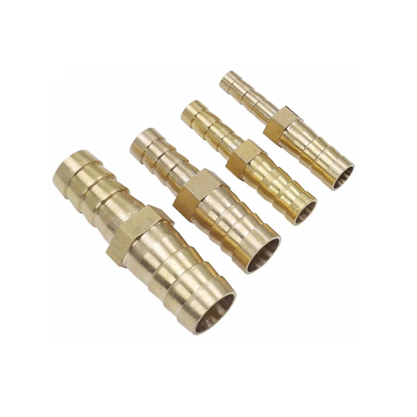Brass Barb Pipe Fitting 5PCS 4 6 8 10 12 14 16mm Hose Barb Pagoda Straight Equal Reducing Reducer Adapter Brass Pipe(OD 4mm to OD 4mm)