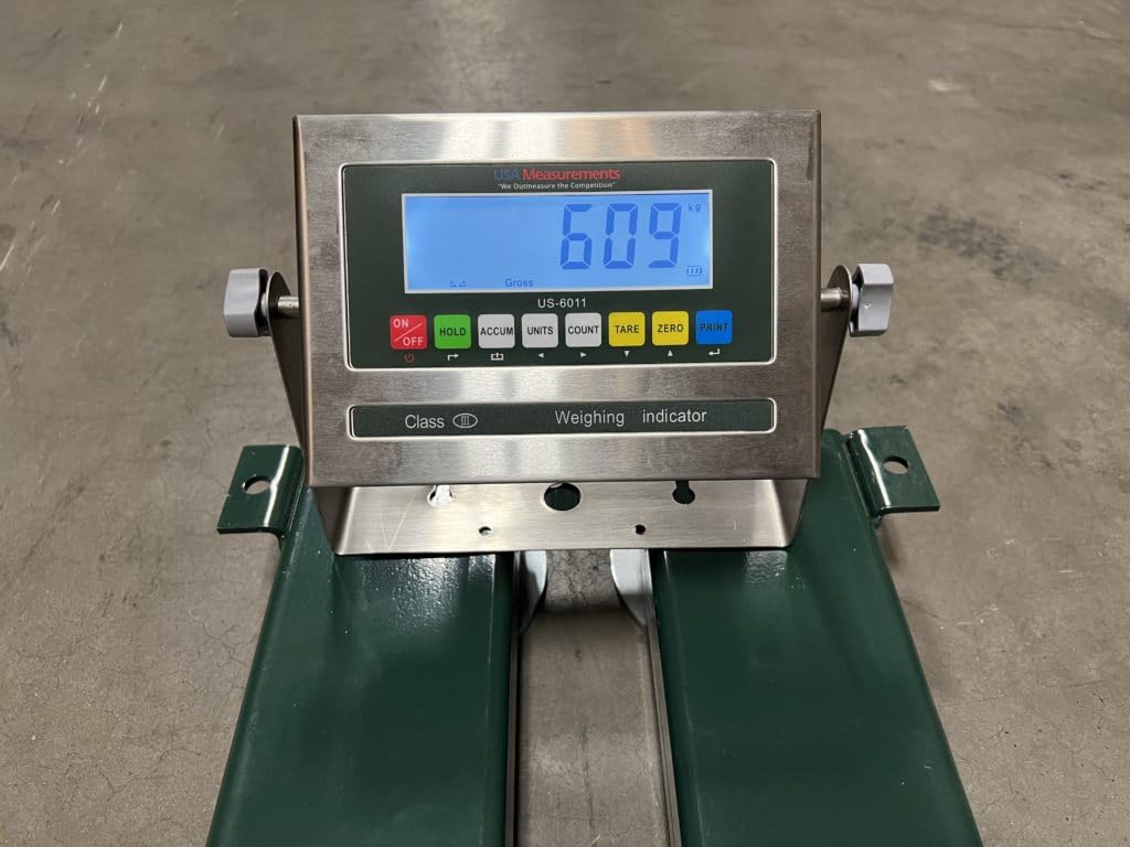 US-ESB24HD “Heavy Duty Easy Squeezy” Weigh Bar Scale 24"x4" 10,000 lb with Stainless Steel Indicator and Rechargeable Battery