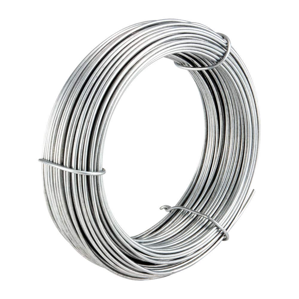 Amagabeli Garden Home Filo di ferro da giardino zincato, 2,2 mm, peso 5 kg, filo di tensione rotolo di filo di ferro metallico rivestito per recinzione WR2 DA098