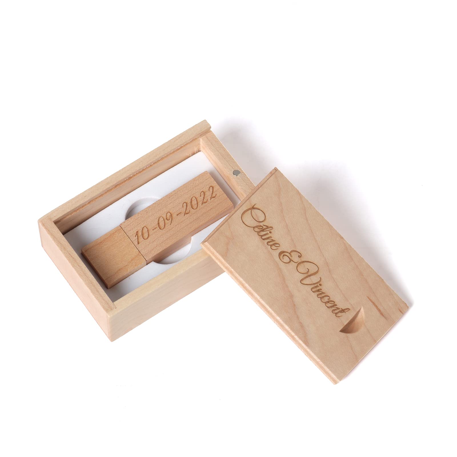 Regalo personalizzato Chiavetta USB con incisione personalizzata Chiavetta USB 2.0, Chiavetta USB in legno con incisione personalizzata per matrimoni, anniversari, lauree, compleanni