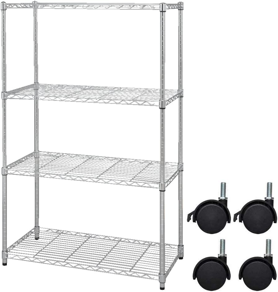 Amazon｜メタルラック キャスター付 4 段 幅 91× 奥行 46× 高さ 151cm
