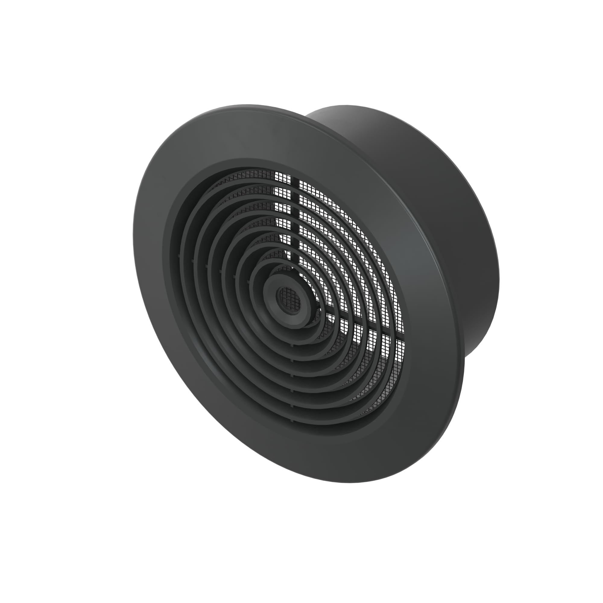 Awenta Round Black Vent Covers for Home Ceiling, 5" Inch/125 mm, Plastic Exhaust Fan Air Grille Cover, Louvered Vent