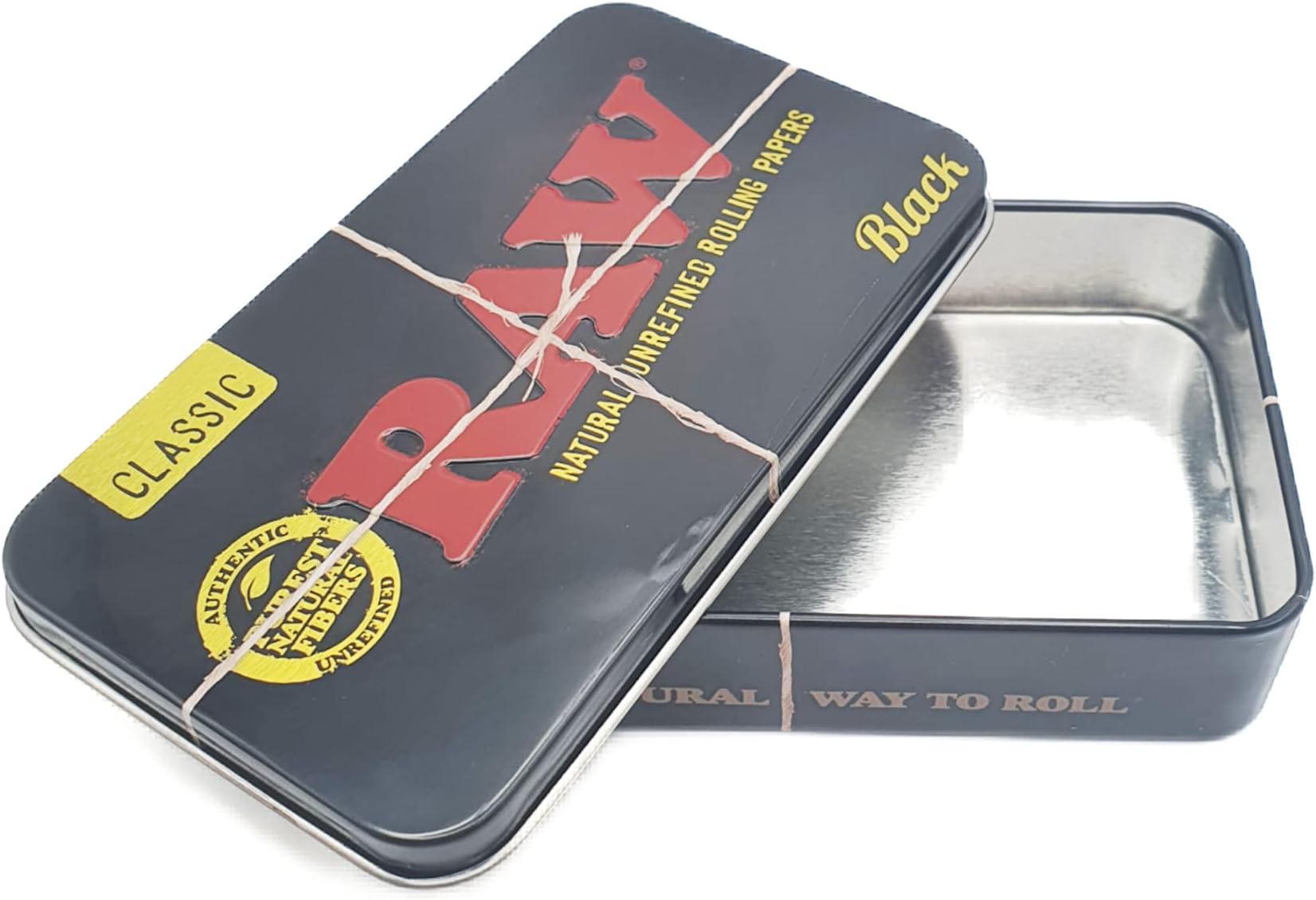 RAW BLACK Metal Tin Storage Stash Box
