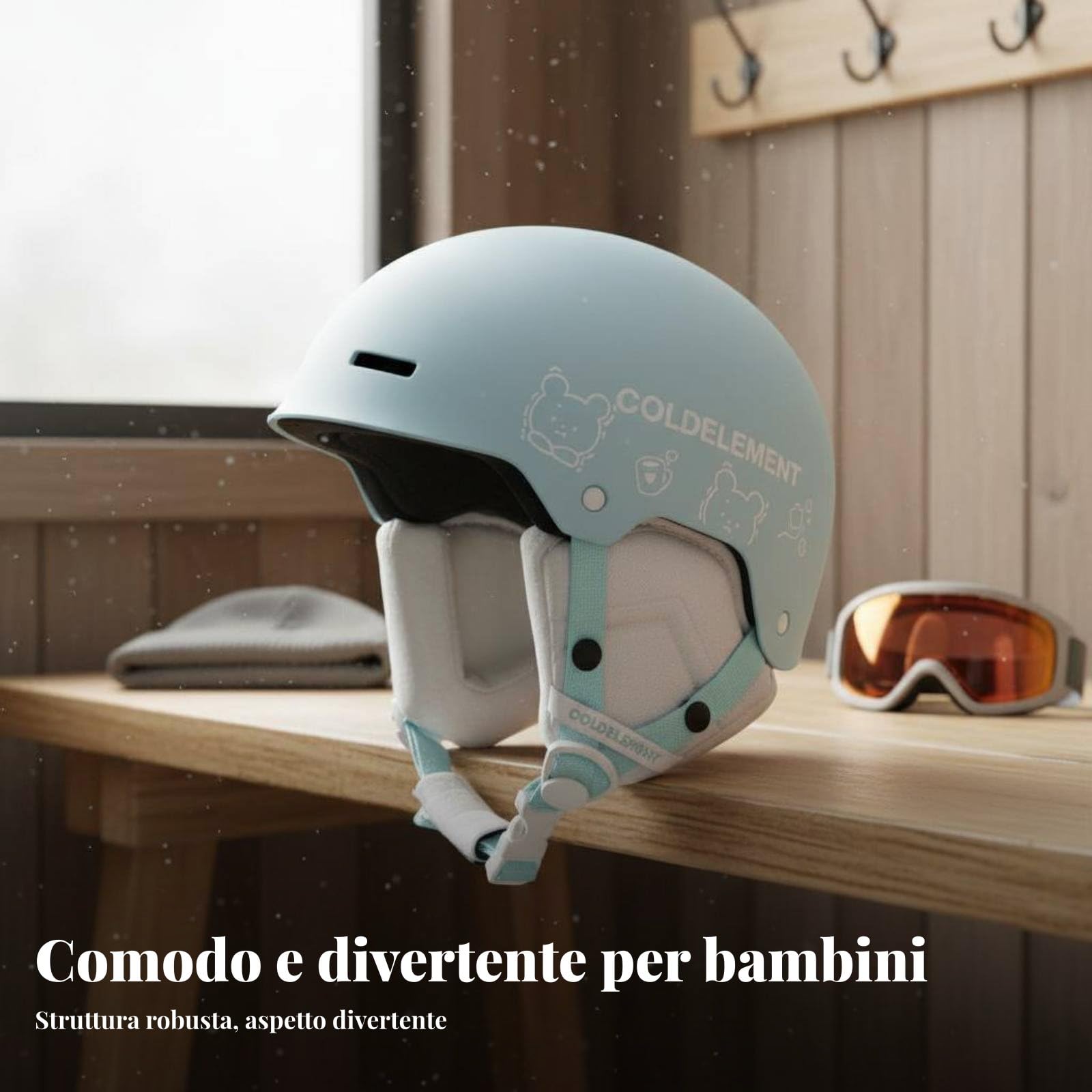 Baoblaze Casco de Esquí para Niños con Protección Reforzada Ajuste a Medida Flujo de Aire Constante y Detalles Decorativos Adecuado para Juveniles y Actividades Recreativas