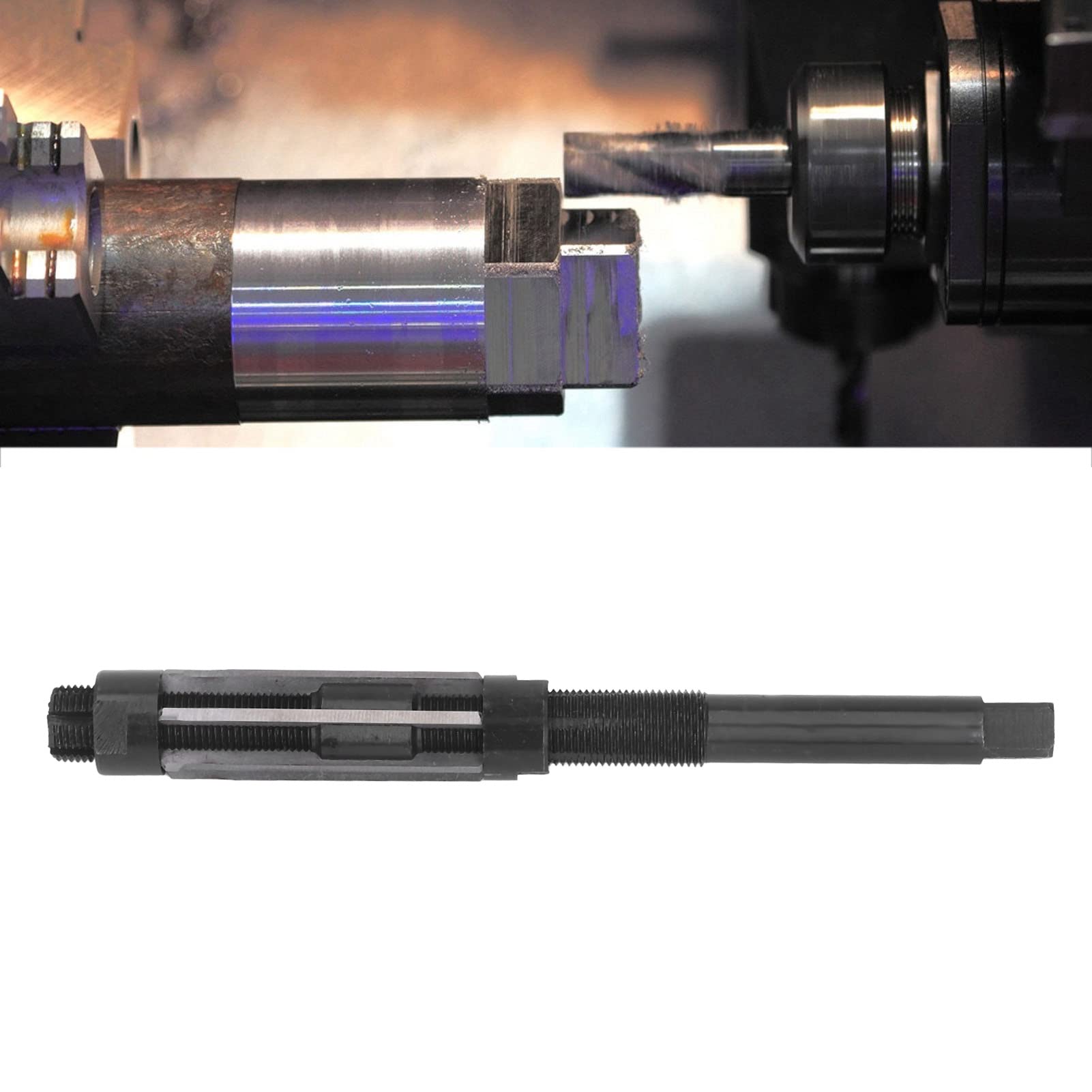 Alesatore manuale regolabile, alesatore regolabile per metalli, utensile di alesatura in acciaio 9SiCr con gambo diritto, foro cilindrico di precisione H8, da 1 11/32 pollici a 1