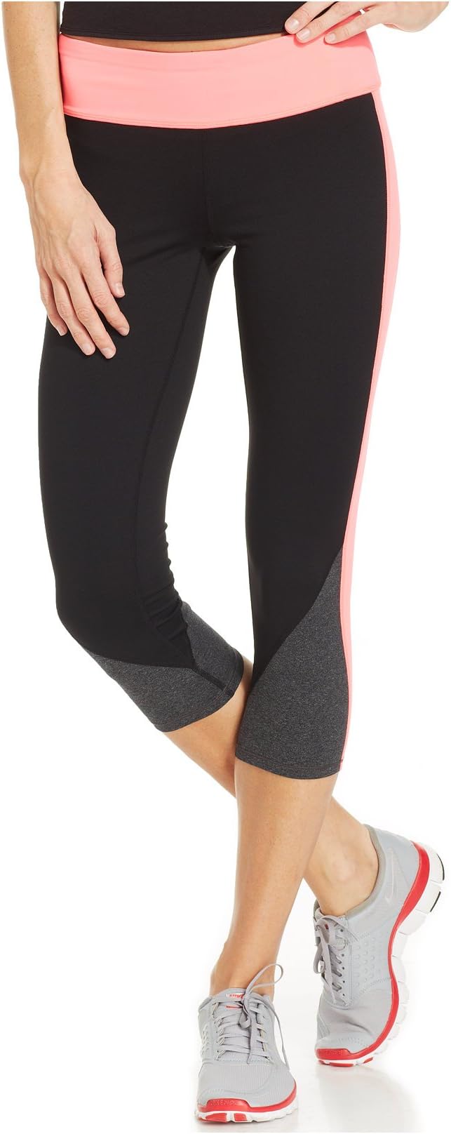 Calvin Klein Women's Side Panel Color Block Crop Legging