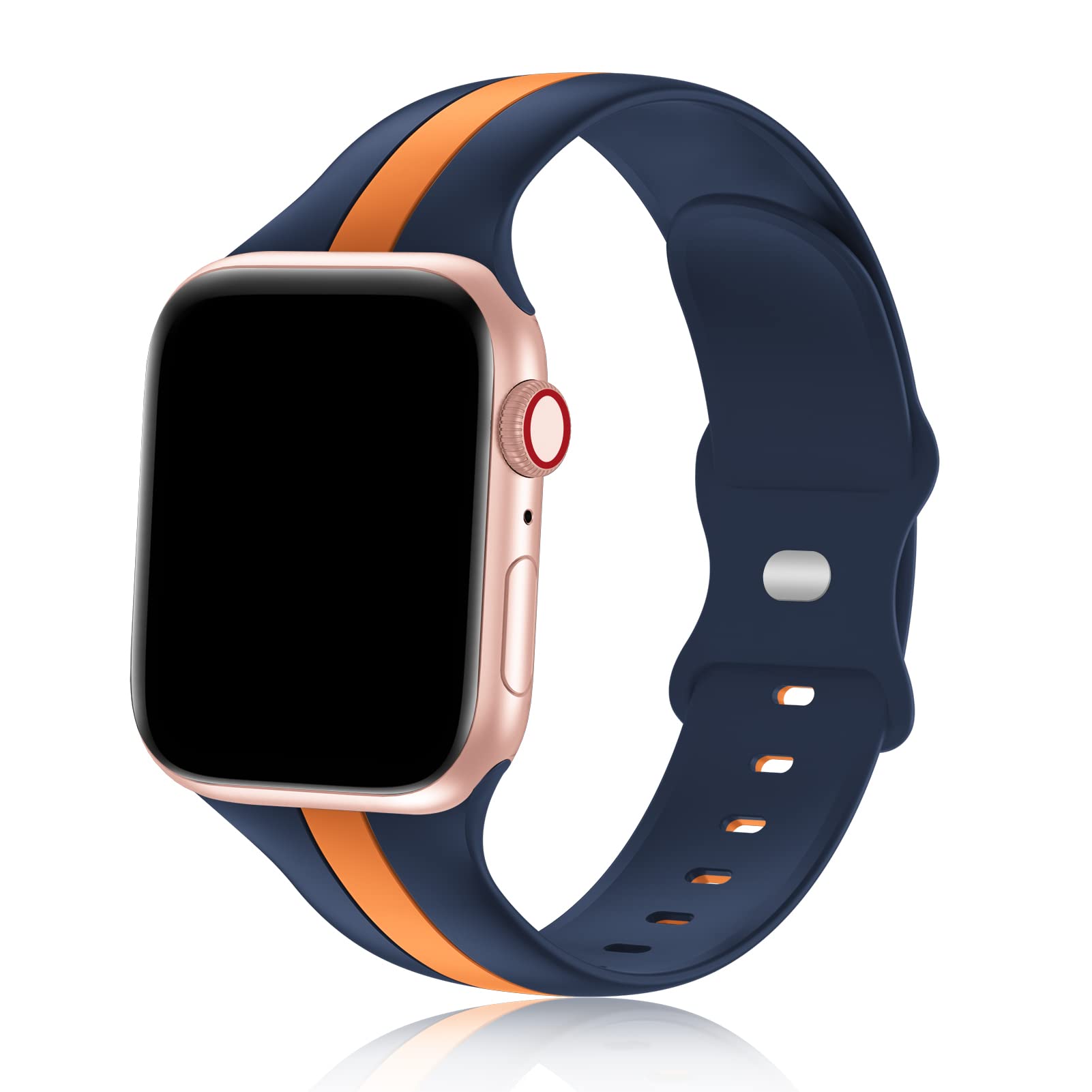 iWabcertoo Designer Sport Bands Compatible with Apple Watch Bands 38mm 40mm 41mm 42mm 44mm 45mm 4mm Women and Men,Soft Silicone Replacement Strap Bands for iWatch Series 8 7 6 5 4 3 2 1 SE Ultra