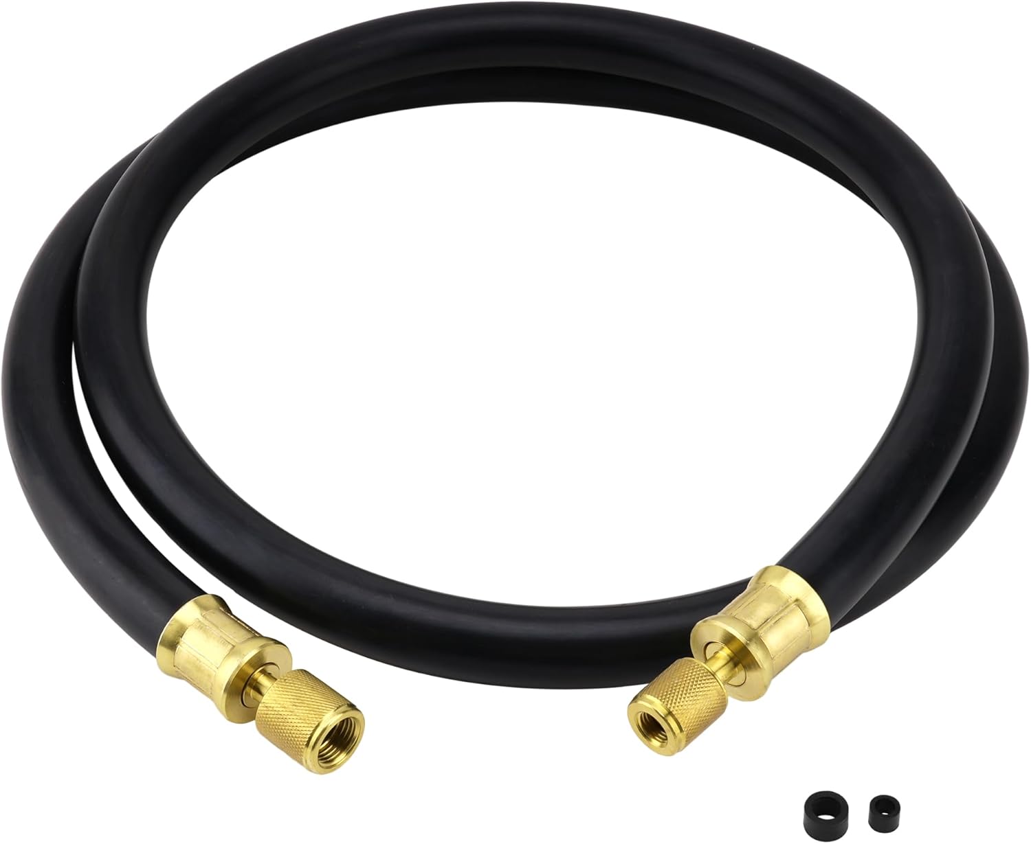 1/2" Diameter Hose, 3/8" FL to 1/4" FL Vacuum Certified Refrigerant Hose, 6'