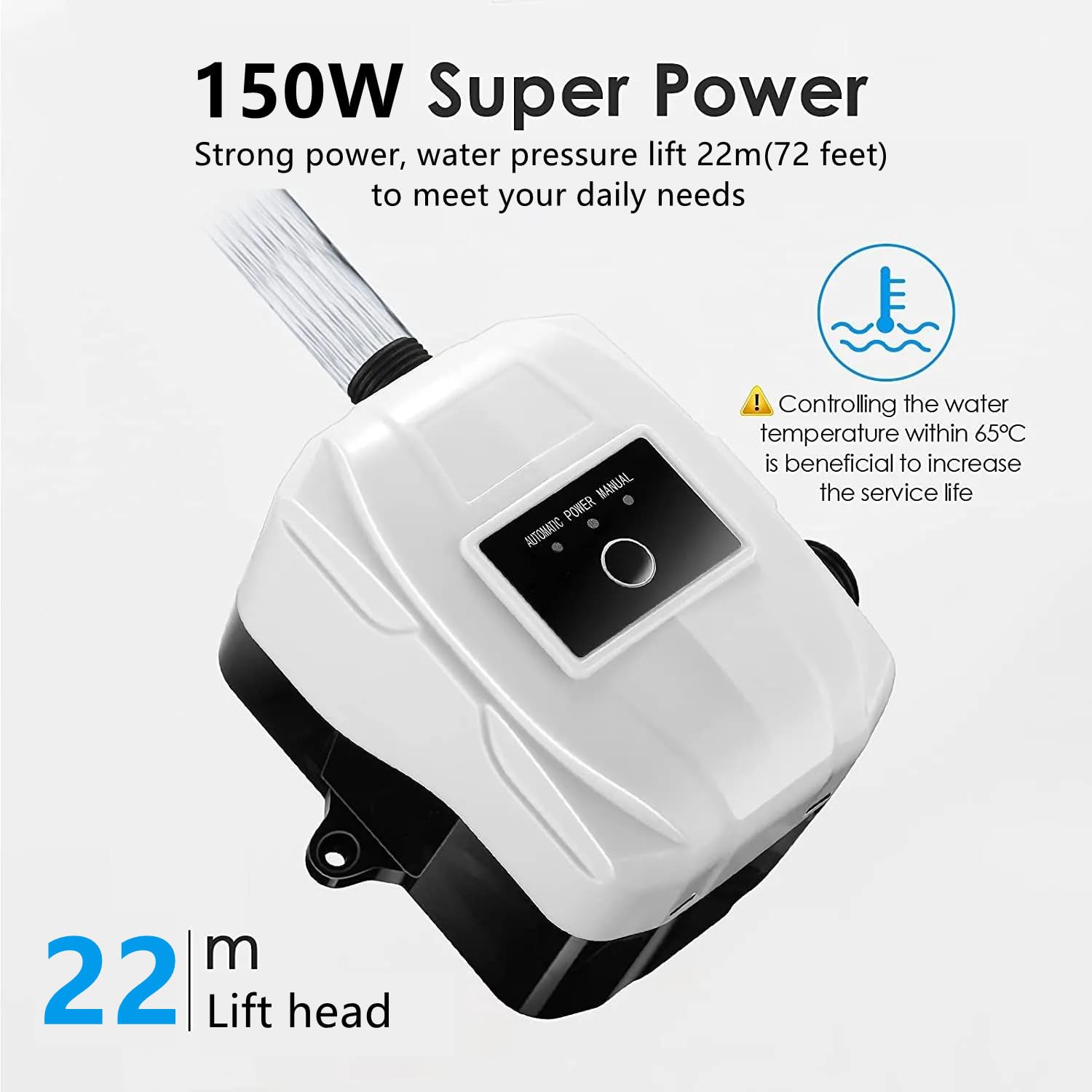 Water Pressure Booster Pump 150W - Image 4