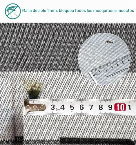 Miniatura 4 de Cortina Mosquitera Magnética para Puertas, Versión Actualizada 80x205 cm Puerta de Malla Magnética, Negro Cortinas para Puertas Exteriores, Fácil de Instalar y Lejos de Los Mosquitos