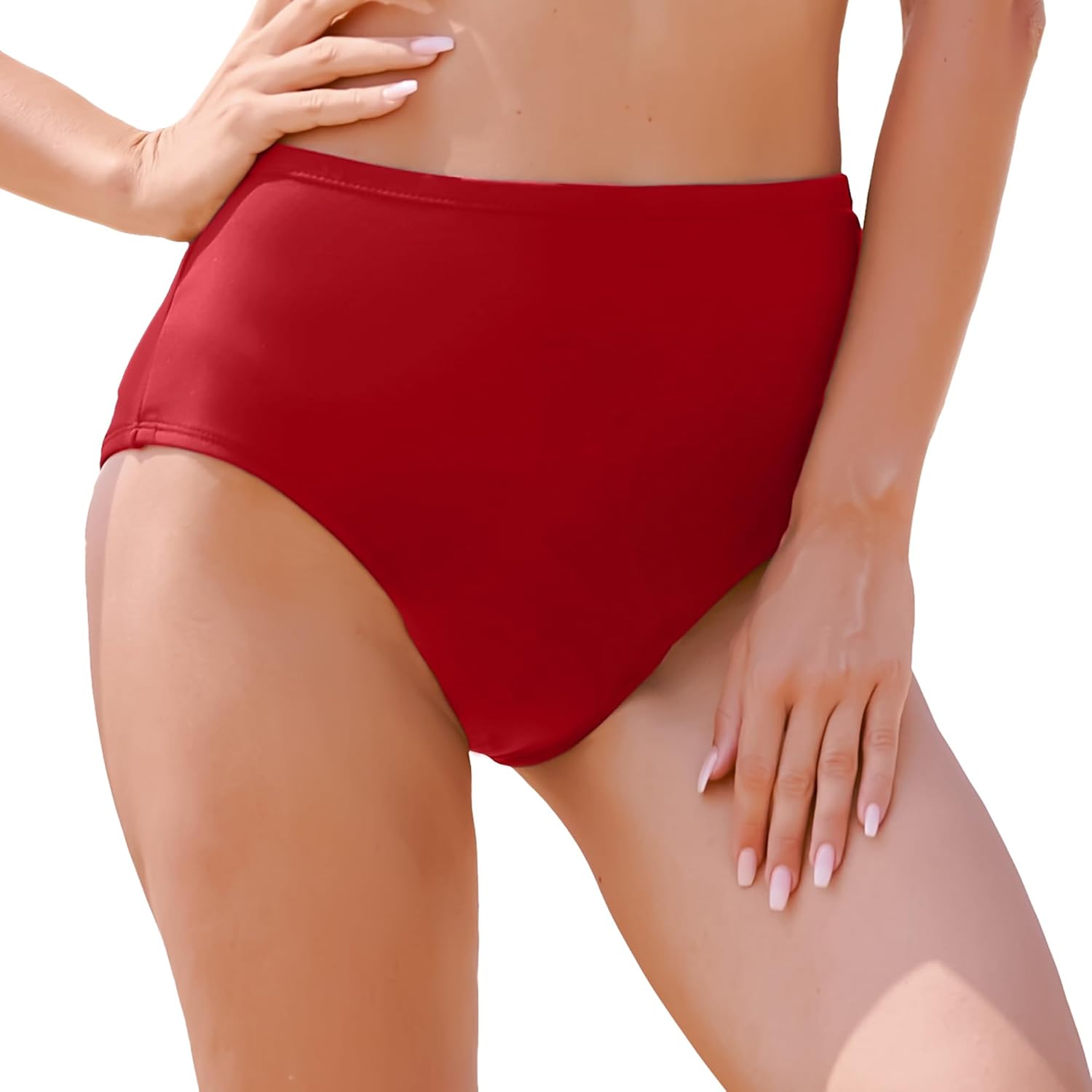 Period Swimwear-Menstrual Swimsuit Bikini Bottoms-High Waisted Leakproof Swim Bottoms for Teens Girls and Women.