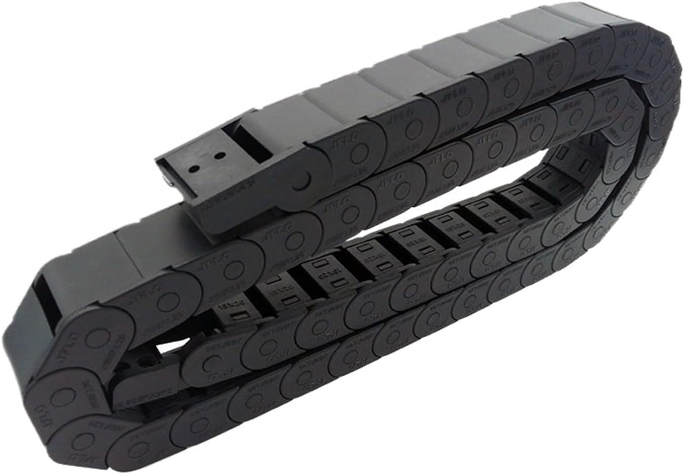 Transmission Chain of Power 1 Meter 15x20mm Transmission Wire Carrier Cable Drag Chain Semi Closed Inside Opening Towline End Connectors Transmission Chain of Power(R28)
