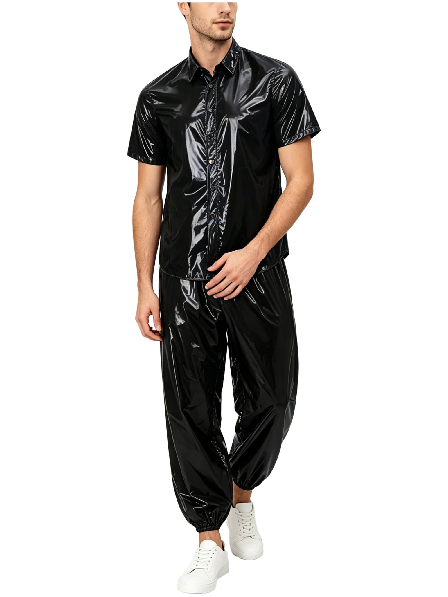 Brillante Outfit Uomo Sportswear Casual Due Pezzi Pantaloni Casual Estivi Combinaison Impermeabile