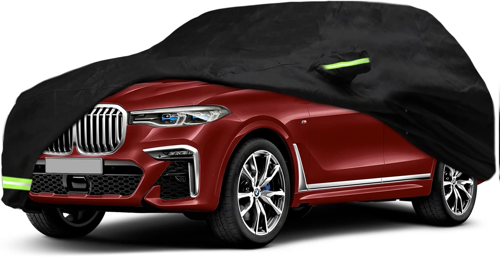 YIXINWaterproof 210T Car Covers for BMW X7 2019-2021 2022 ,Fit 100% Waterproof with Windproof Strap & Single Door Zipper (for BMW xDrive40i, xDrive50i, M50i, M60i, Alpina XB7)