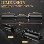 16" Olympic Dumbbell Handles,Loadable Dumbbell Bars set for 2-inch Standard Plates Weight Bars with 2 Pair of Spring Collars for Home Gym Strength Training