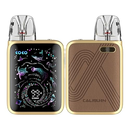 ���[�E�F�� Caliburn G5 KOKO �d�q�^�o�R �{�� �|�b�h�^ �J���o�[��G5 �R�R 1600mAh 35W 3ml ���t�B���Ή� �G�A�t���[���� Type-C�[�d GPP�|�b�h�݊� �R���p�N�g�f�U�C�� (Golden Brown)