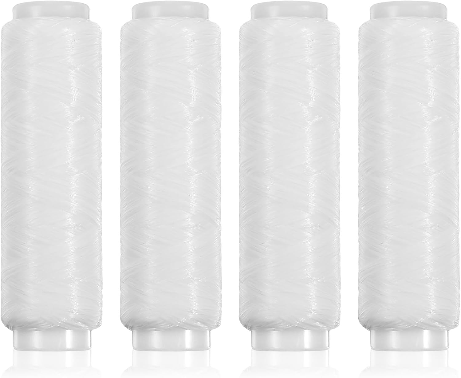 Elastic Nylon Fishing Thread, 4 PCS Invisible Fishing String Thread 0.2mm Clear Fishing-Line 820 Feet per Spool Fishing-Wire Bait Threads for Sturgeon Bass DIY Crafts