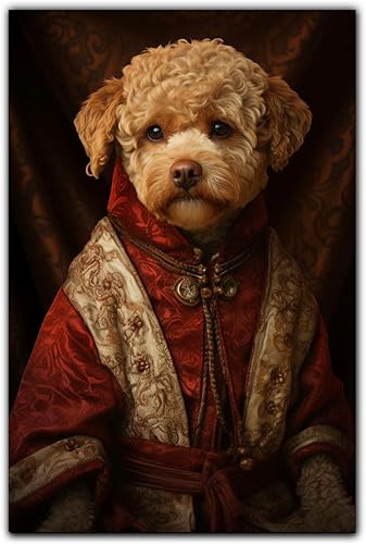 Miniatura 1004 de Thuan Chow Chow Retrato de mascota con disfraz real de perro en un disfraz retrato de perro con vestimenta Retrato medieval de mascota retrato