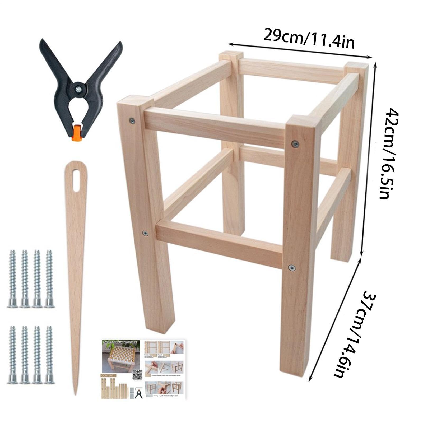 Kit Sgabello In Legno Fai Da Te Multifunzionale Adatto Ai Principianti | Kit Per Sgabello A Gradino Fai Da Te Per La Tessitura Ingresso Comodino Porta Corsi D'Arte Laboratori Studio