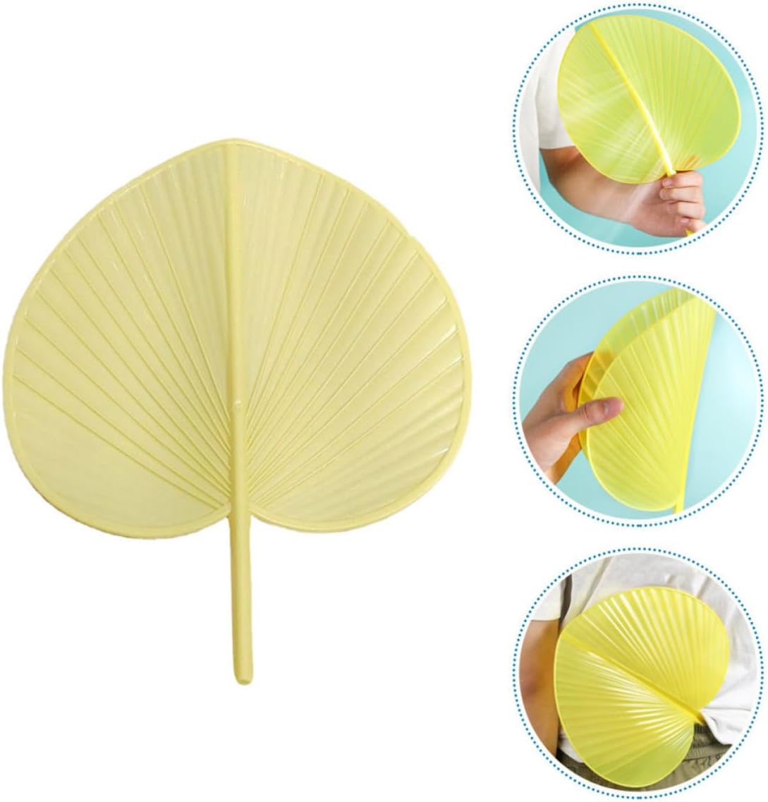 Lurrose 6pcs Plastic Handheld Manual Summer Fans Portable and Easy to Carry with Chinese Style Simple Pattern for Performance and Dancing