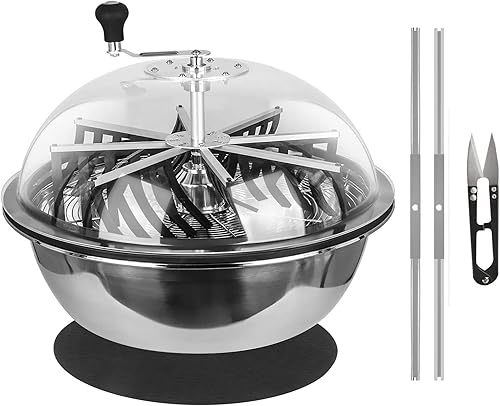 Miniatura 2 de iPower GLTRIMBOWL24XLPRNR6 - Cortadora de hojas de 24 pulgadas, corte giratorio trenzado para plantas brotes y flores con engranajes mejorados,