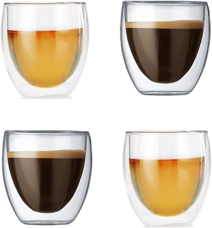Gmark Espresso Cups Shot Glass 2.7 Ounce Coffee Set of 4