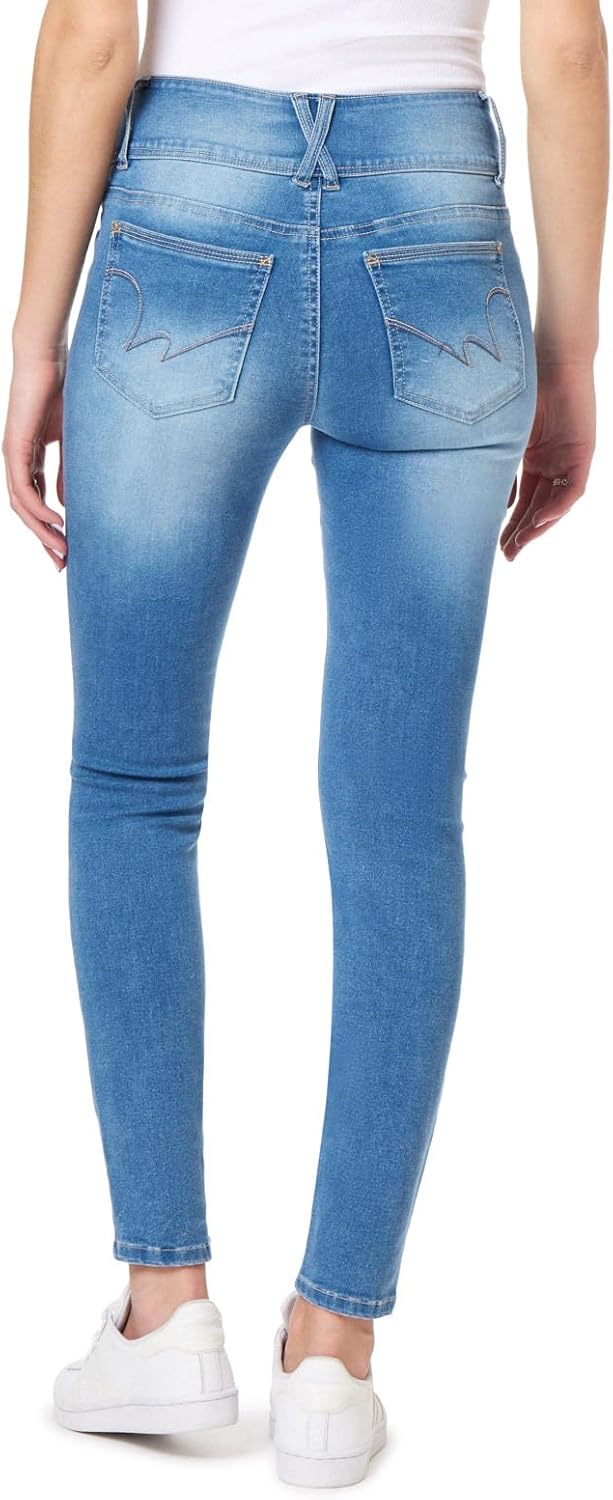 WallFlower Womens Sassy Ankle Skinny High-Rise Insta Soft Juniors Jeans