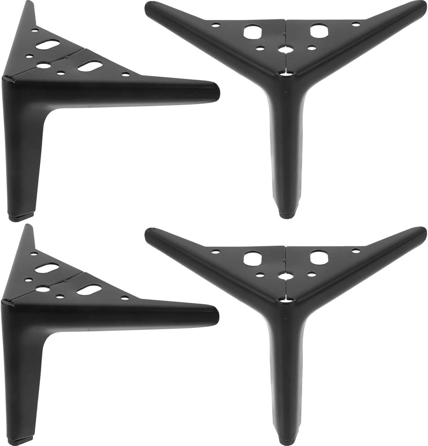4pcs Furniture Legs Replacement Cabinet Legs Matte Black 12cm Metal Furniture Feet Sofa Table Bed Support for Living Room