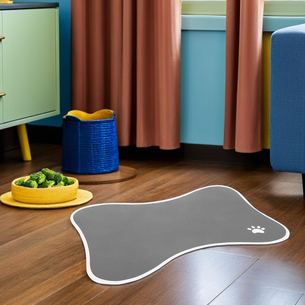 Yardwe 2pièces Tapis Alimentation pour Animaux Tapis Antidérapant pour Gamelle De Chien Ou Chat Os pour Repas Intérieur Et Extérieur