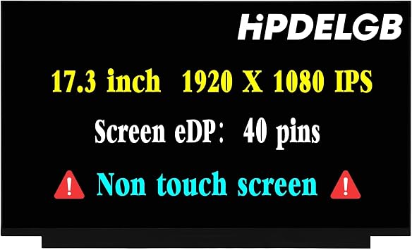 17.3 Screen Replacement for MSI Thin GF75 10SCSXR Series LCD Digitizer Display Panel 40 pins 144Hz FHD 1920 X 1080 IPS Non-Touch