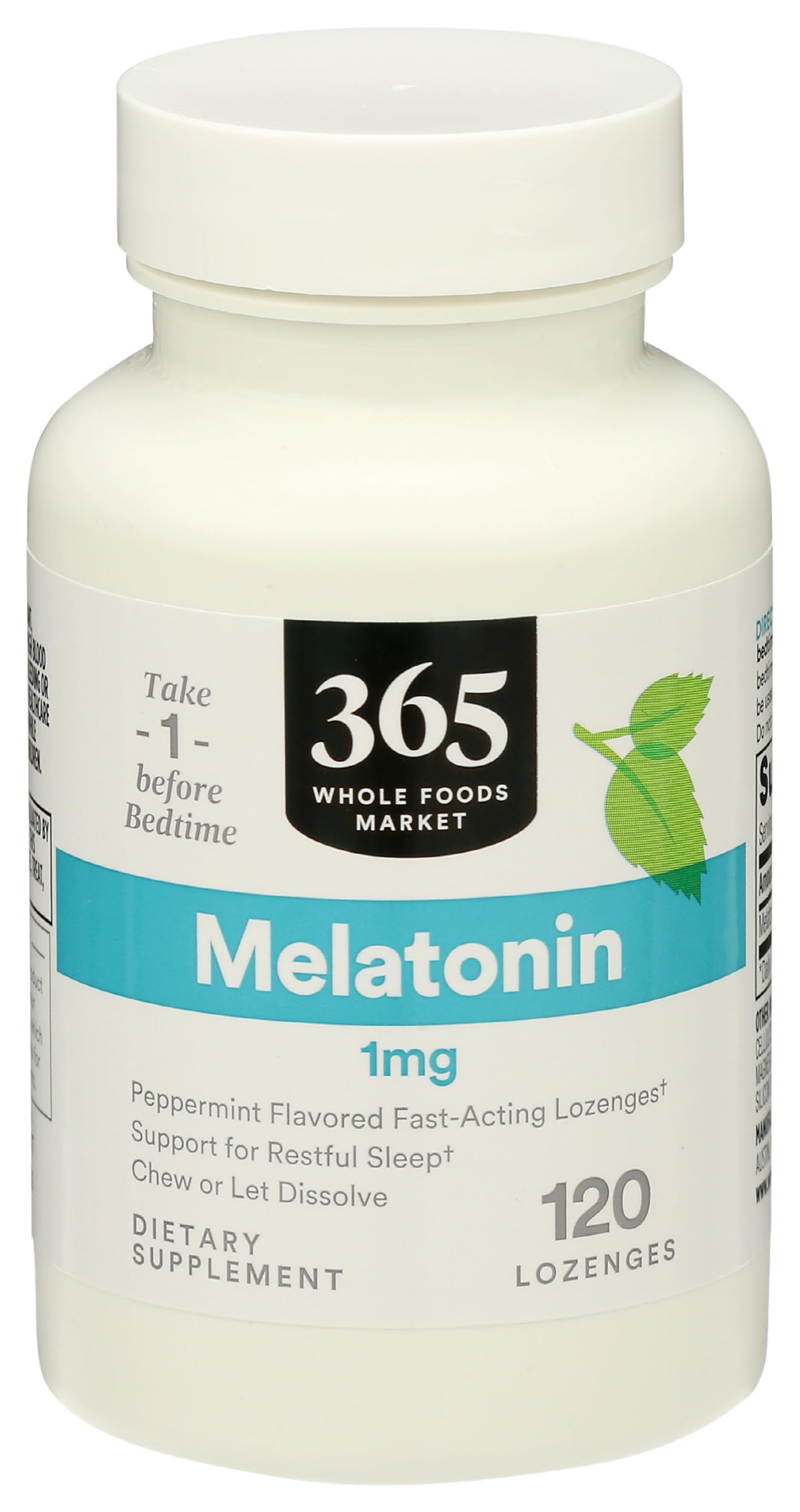 Sponsored Ad - 365 by Whole Foods Market, Melatonin 1mg Lozenges, Peppermint Flavored, 120 Count