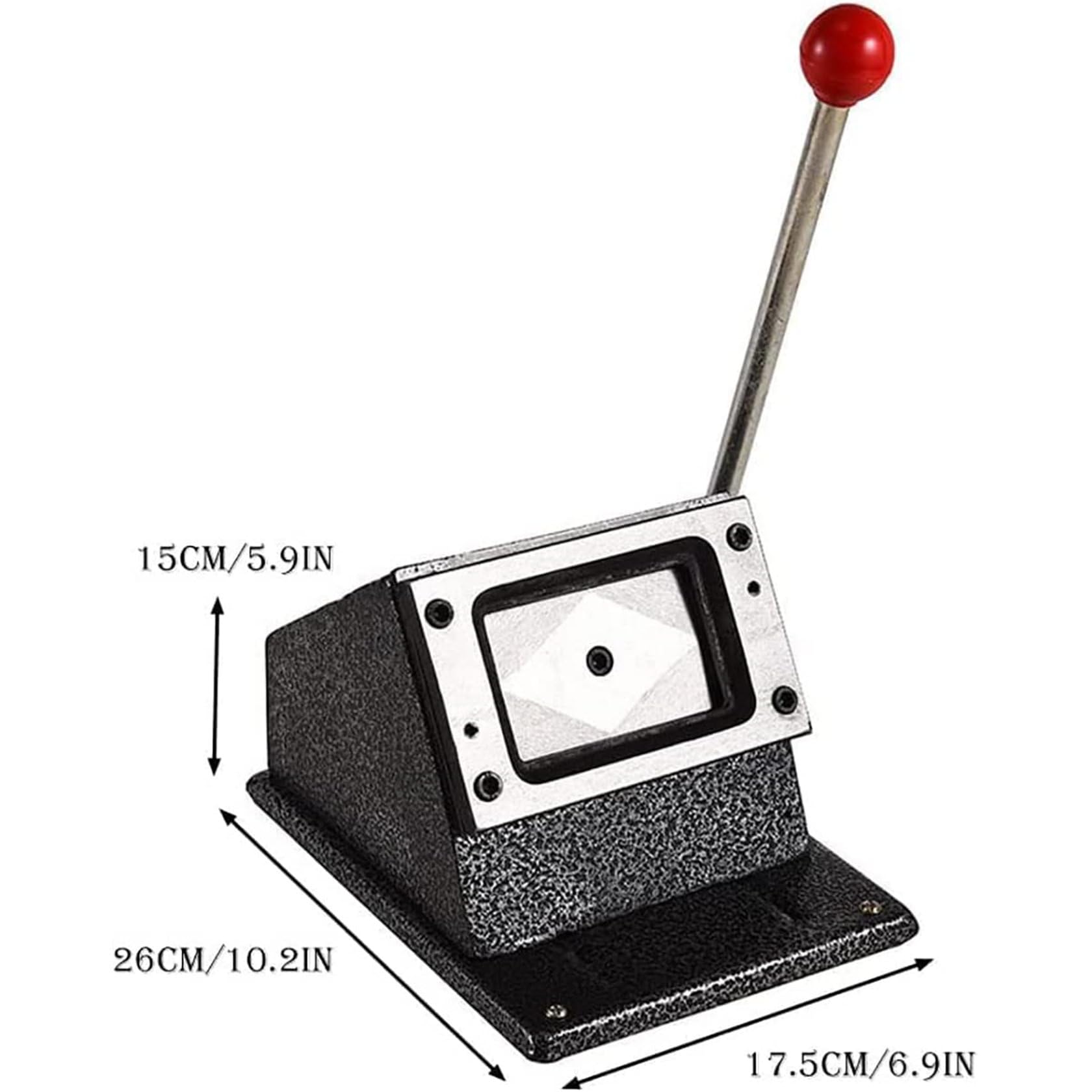 ZUMAHA Punzonadora Cortadora De Tarjetas De PVC, Perforadora Manual De Tarjetas De PVC con Esquinas Redondas, Cuerpo De Hierro Fundido Resistente Y Duradero, para Tarjetas Laminadas