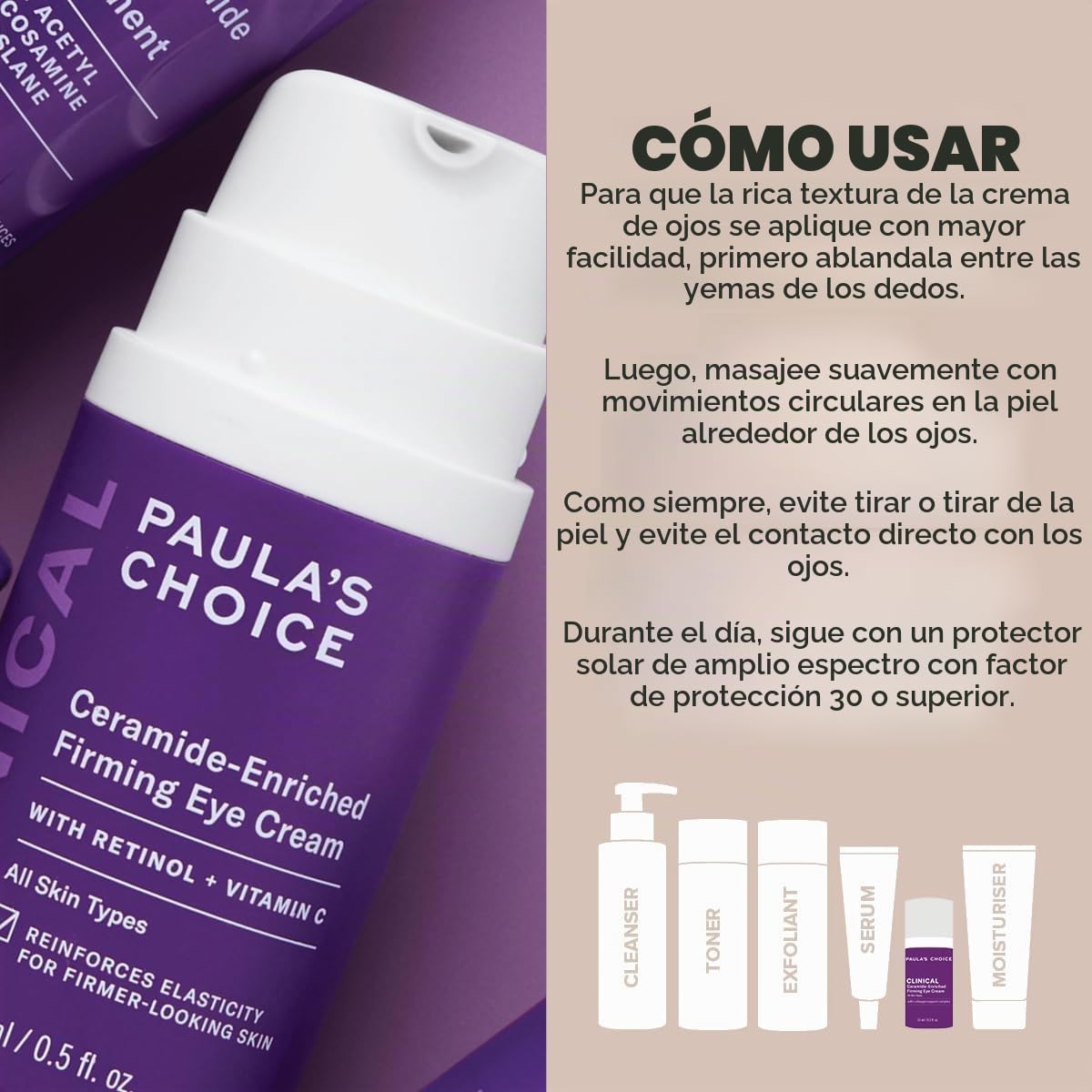 Paula's Choice Treatment Contorno de Ojos con Ceramidas y Retinol, 15 ml | Crema Rica Para Ojos Antiedad - Reduce Arrugas Del Contorno - con Vitamina C - Mejora el tono y la textura de la piel