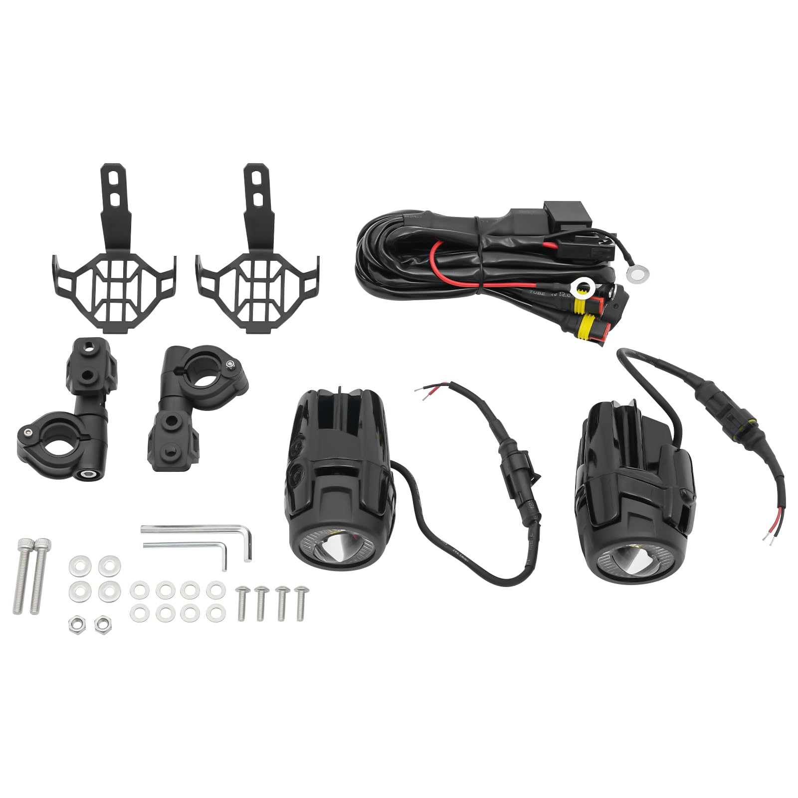 2 x Nebelscheinwerfer Motorrad LED Nebelleuchten Zusatzscheinwerfer 40W Farbton 6000K Nebelscheinwerfer für BMW R1200GS, F800GS, F700GS, F650FS Modelle