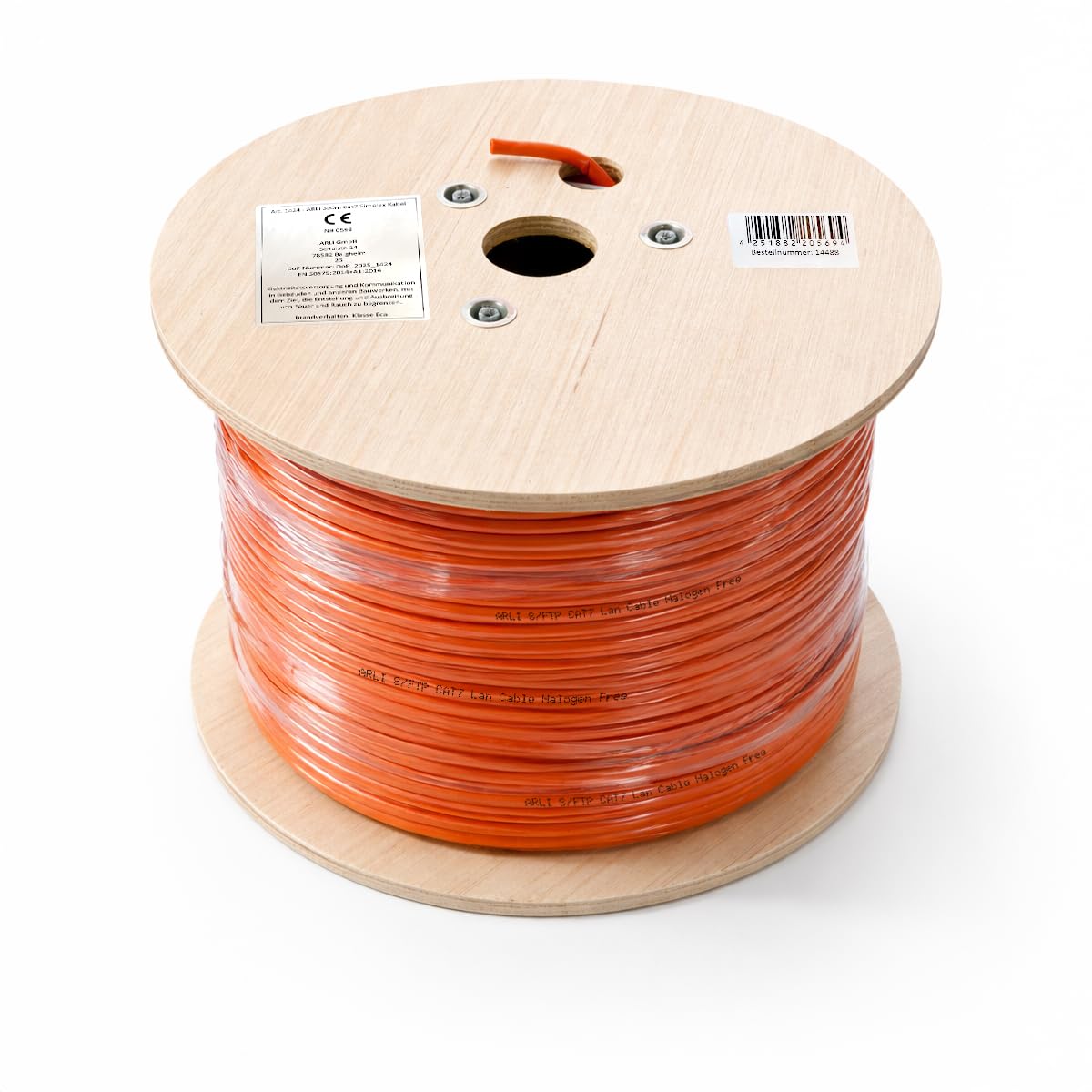 ARLI CAT 7 Verlegekabel 300m Netzwerkkabel CAT.7 LAN Halogenfrei Installationskabel SFTP S/FTP CAT7 PIMF Kabel Netzwerk Verkabelung Datenkabel AWG23/1 geschirmt Gigabit Kupfer Ethernet