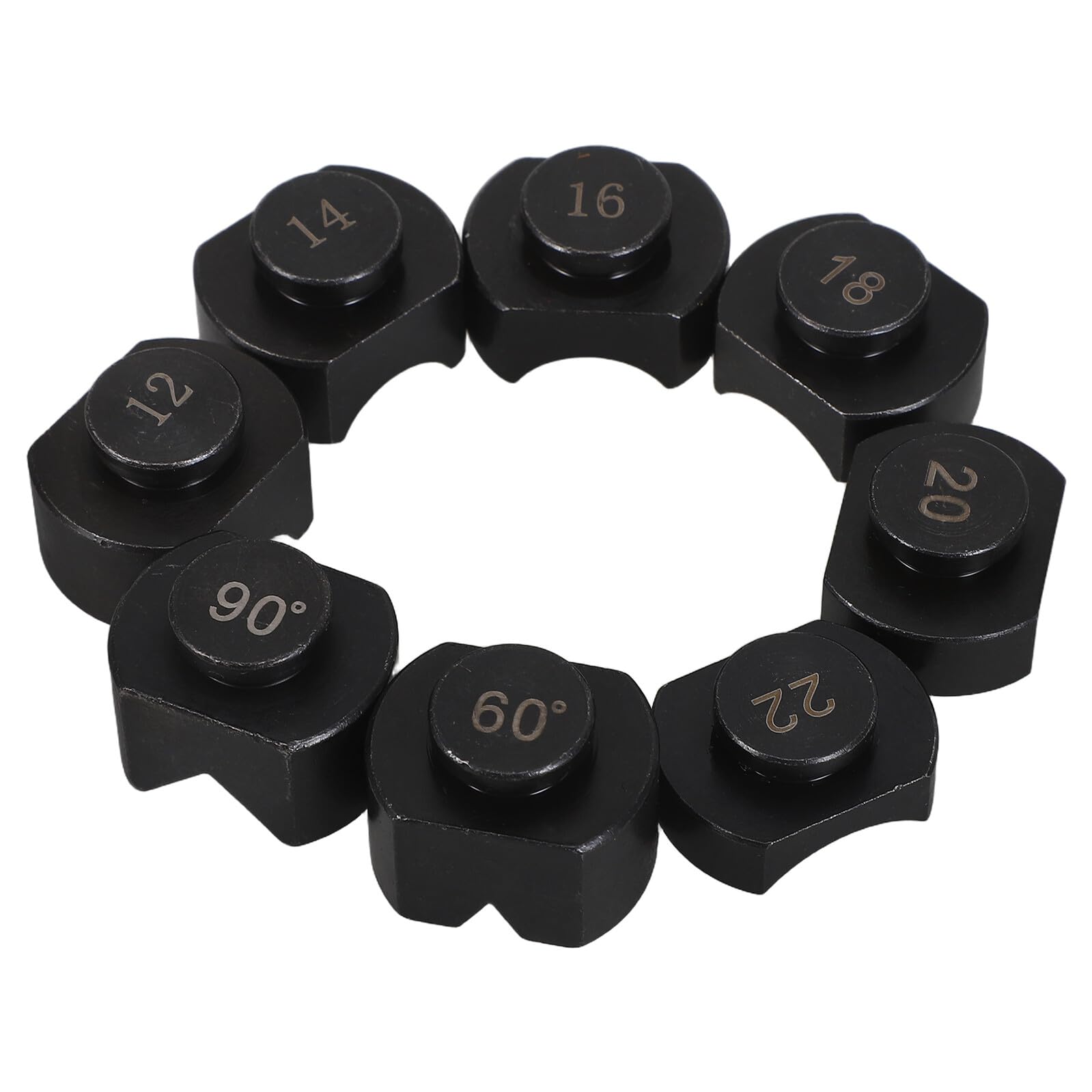 ORFOFE Matrices para Doblar Anillos de Acero Cromado Negro 8 Piezas Accesorios para Máquinas Dobladoras de Joyas Herramientas Precisas para Fabricación y Bricolaje de Joyería