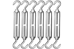 AUTMATCH 304 Stainless Steel Tensores Heavy Duty Wire Rope Tension, Pack of 6